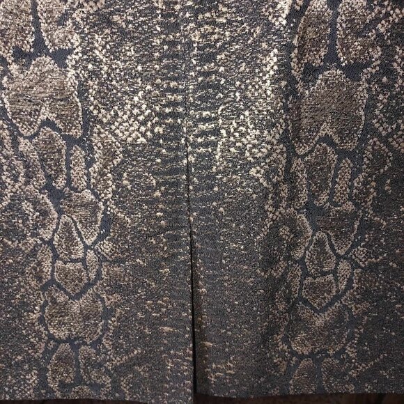 Tahari Women's 10 Black Baddie Snake Print Vintage Sheath‎ Belted Cocktail Dress - Picture 10 of 12